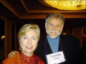Warren Farrell with Hillary Clinton.